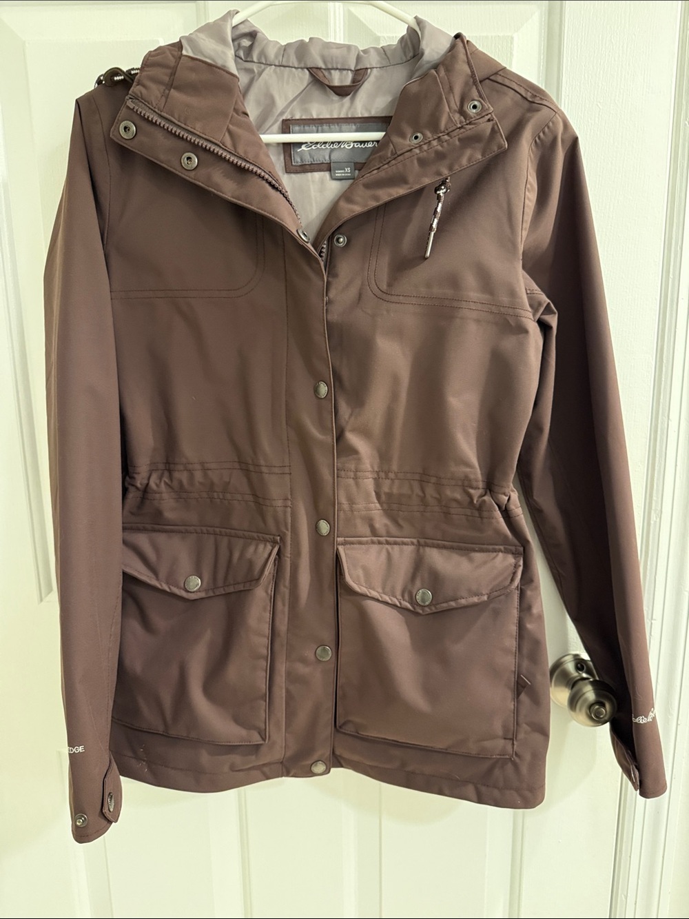 Eddie Bauer Women's Aubergine Charly Utility Rain Jacket - Picture 9 of 9